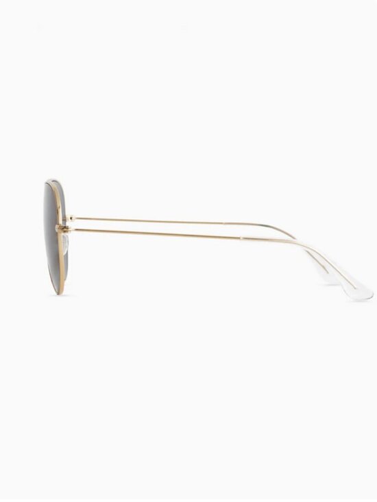 New! Quince Halston Polarized Stainless Steel Aviator Sunglasses Gold Green Lens